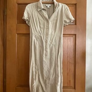 Linen and Silk Blend Dress